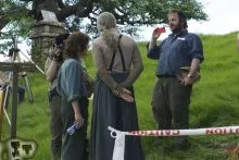 Elijah Wood, Ian McKellen y Peter Jackson