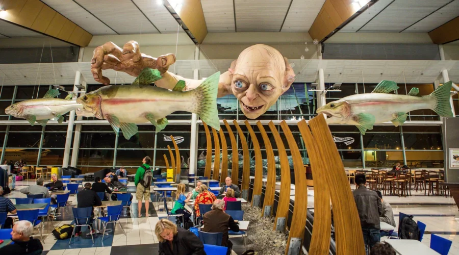 ¡Gollum se apodera del aeropuerto de Wellington!