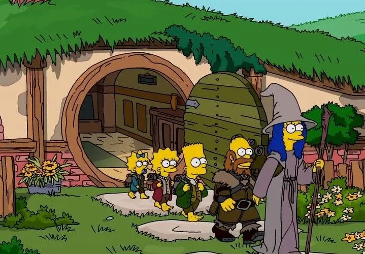 Divertida parodia de El Hobbit y El Señor de los Anillos en Los Simpson