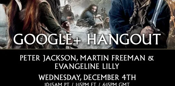 Resumen del Hangout de Peter Jackson, Richard Armitage y Evangeline Lilly -ACTUALIZADO-