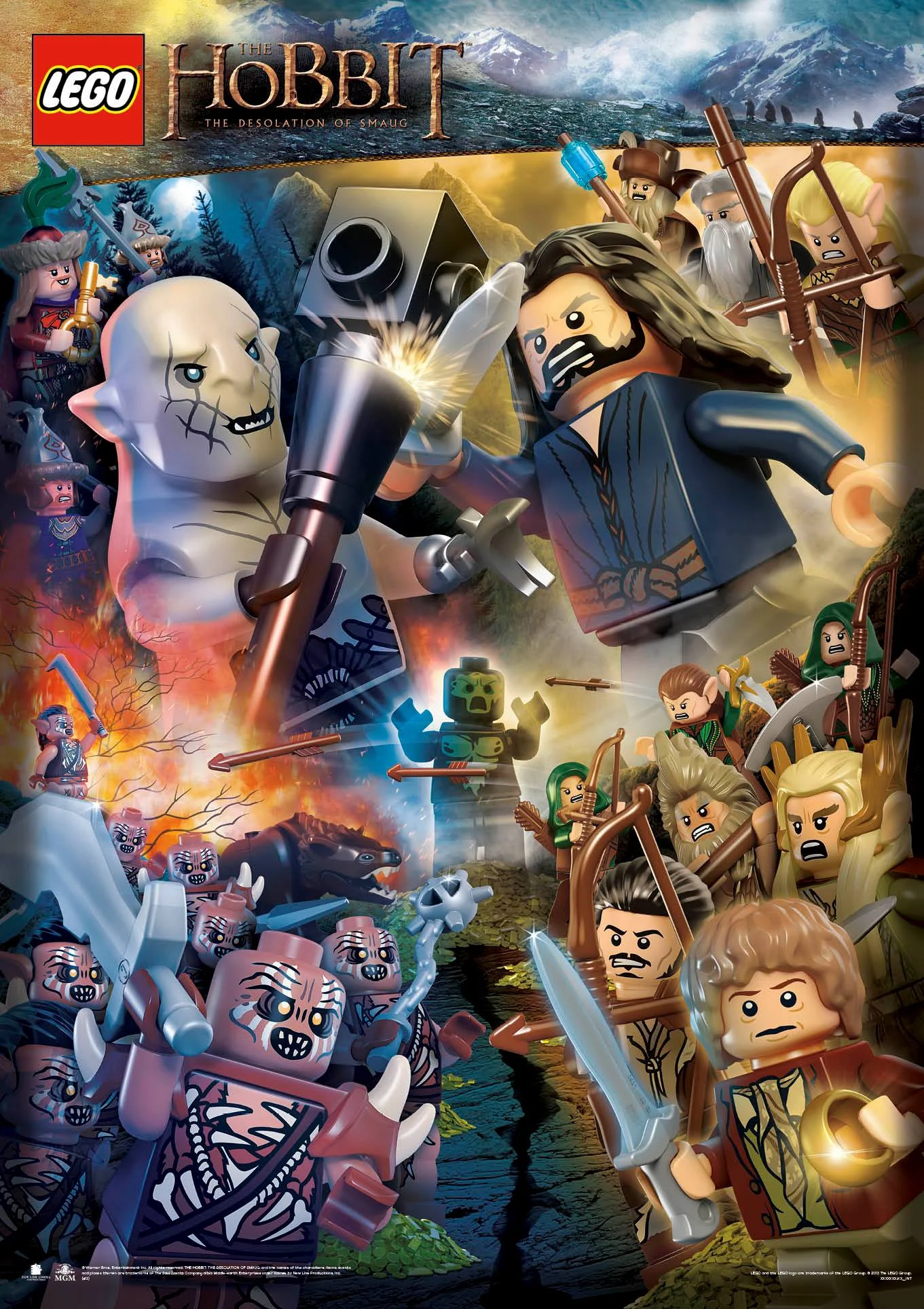 Poster Lego de La Desolación de Smaug PosterLDDS