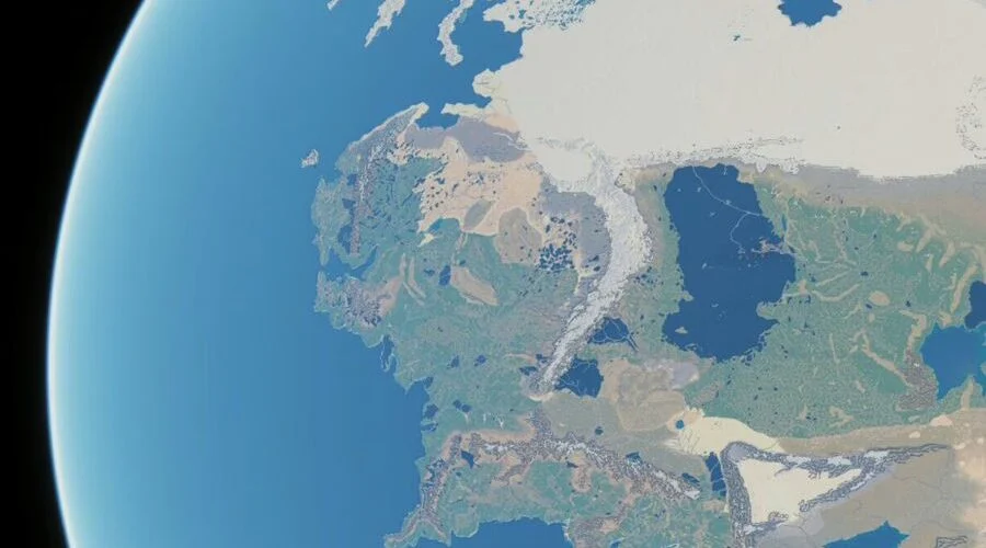 La Tierra Media vista desde el espacio