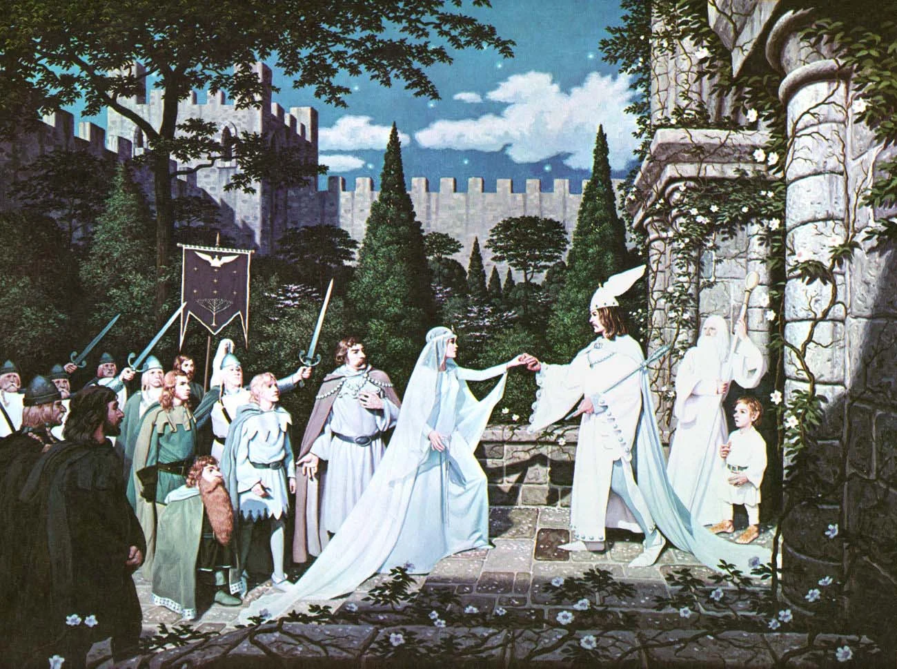 Aragorn y Arwen, por Greg Hildebrandt Hildebrandt - Aragorn y Arwen