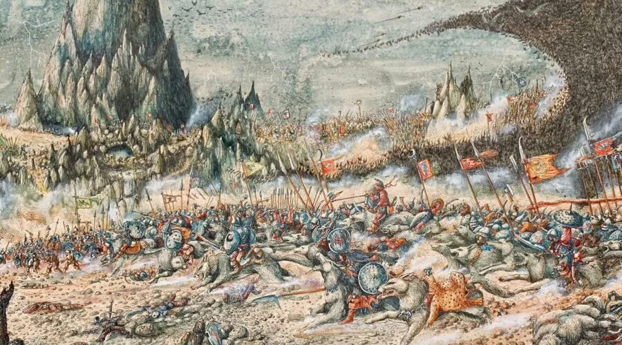 A subasta dos ilustraciones Tolkiendili originales de John Blanche