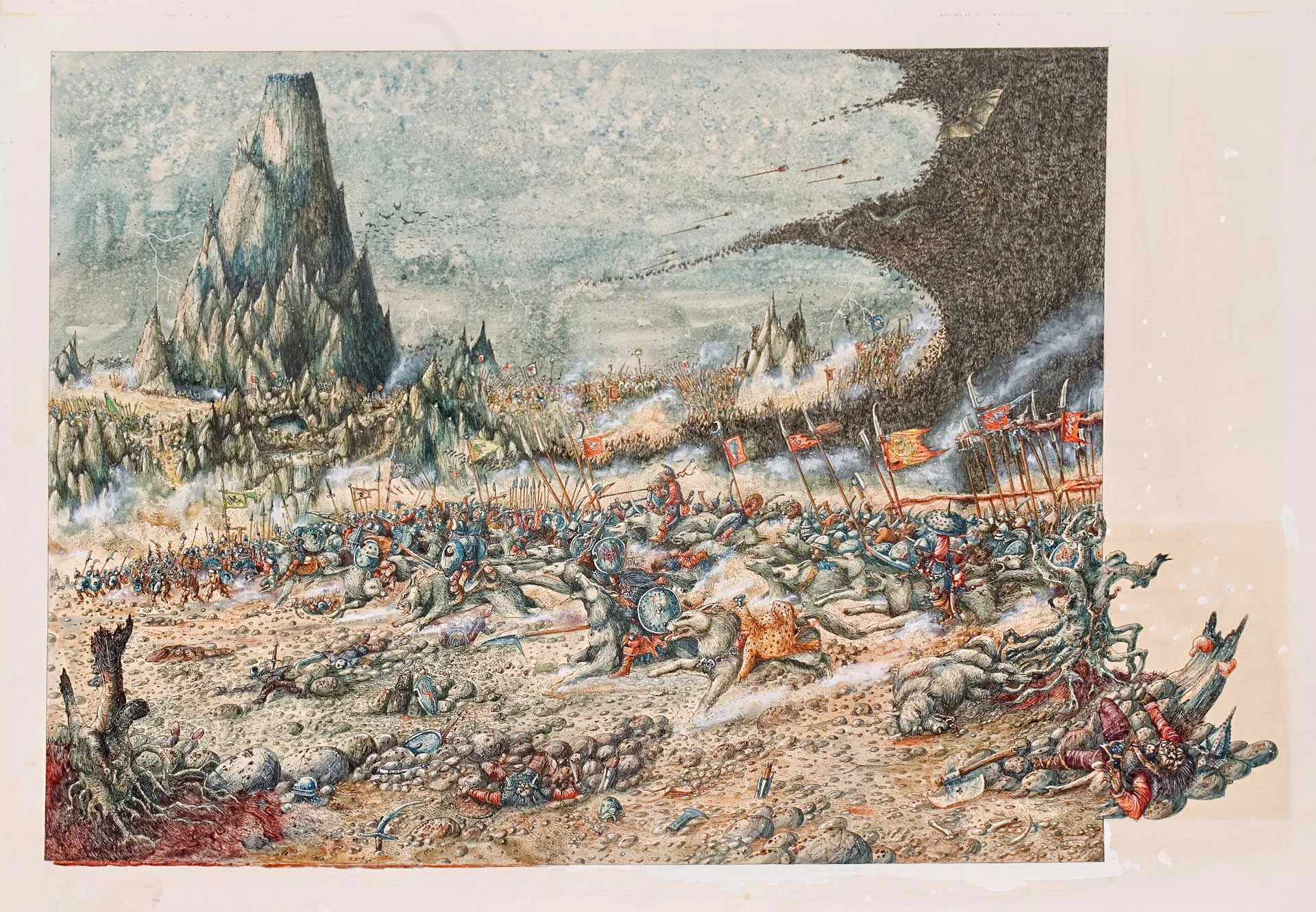 La Batalla de los Cinco Ejércitos - John Blanche John Blanche - Batalla de los 5 Ejercitos