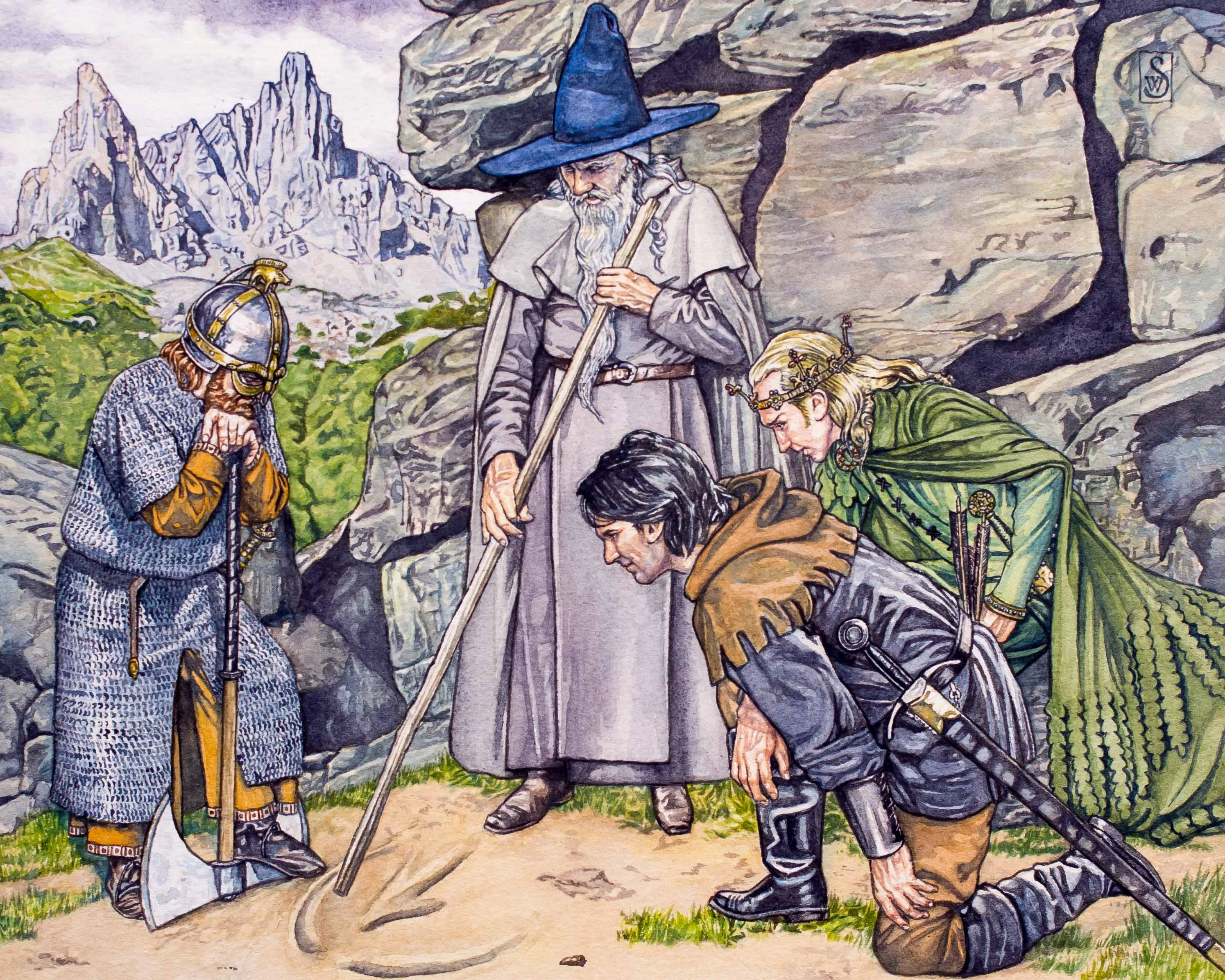 Dáin, Gandalf, Bardo y Thranduil, según Stephen Walsh
