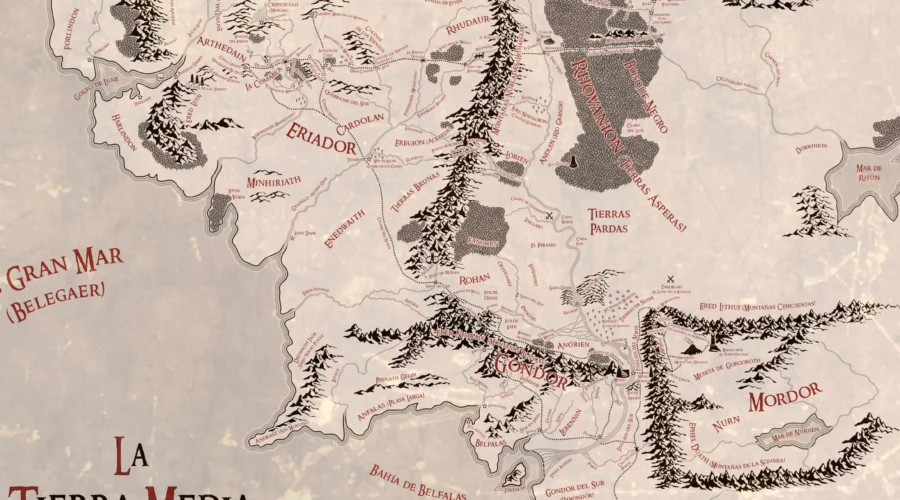 Fantástico mapa de la Tierra Media en alta resolución y en español