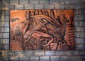 Tallado en madera de Smaug de Xiloarte