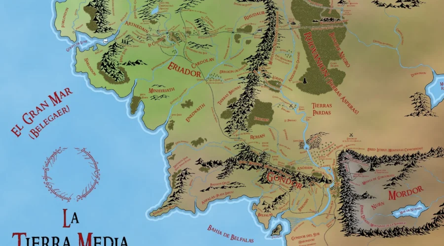 Fantásticos mapas (revisados) de la Tierra Media en español y en altísima resolución