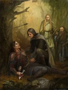La muerte de Boromir, según la artista rusa Julia Alekseeva