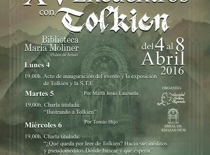 Cartel de los XV Encuentros con Tolkien en Zaragoza