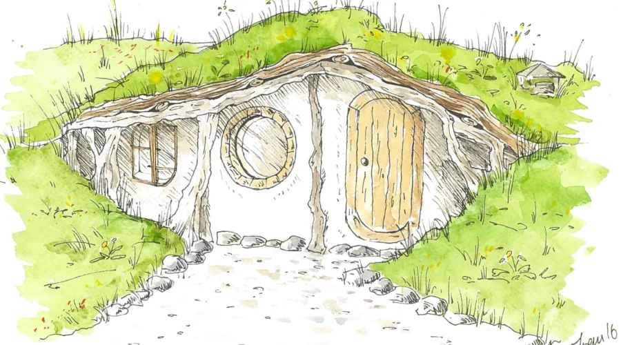 Proyecto para crear un agujero-hobbit ecológico y sostenible en Dinamarca