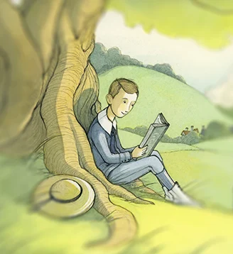 Ilustración de John Ronald's Dragons, de Eliza Wheeler