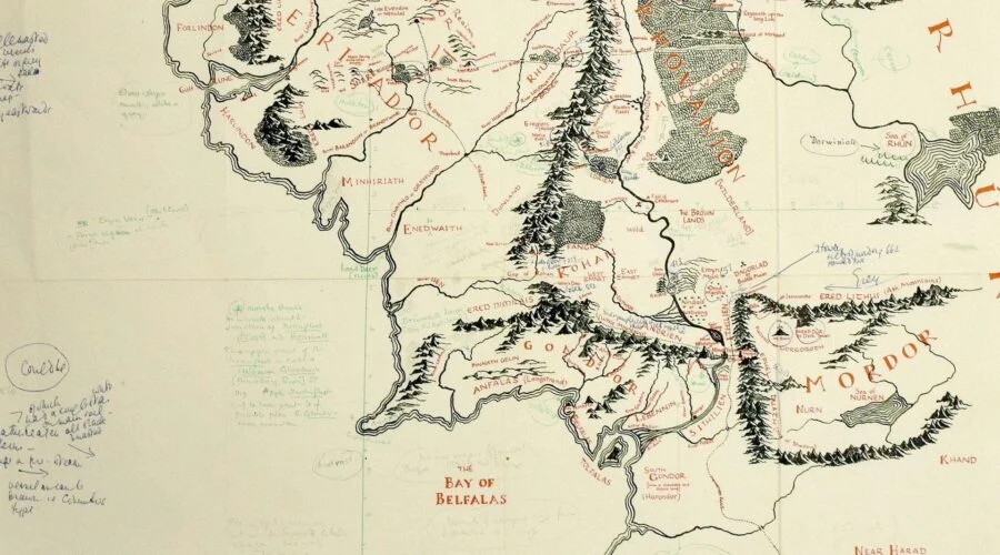 Bodleian Libraries adquiere el mapa de la Tierra Media anotado por J.R.R. Tolkien