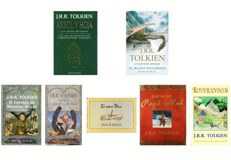 'Árbol y Hoja', 'Cuentos desde el Reino Peligroso', 'El herrero de Wootton Mayor', 'Egidio el granjero de Ham', 'El Señor Bliss', 'Cartas de Papá Noel' y 'Roverandom 'Árbol y Hoja', 'Cuentos desde el Reino Peligroso', 'El herrero de Wootton Mayor', 'Egidio el granjero de Ham', 'El Señor Bliss', 'Cartas de Papá Noel' y 'Roverandom