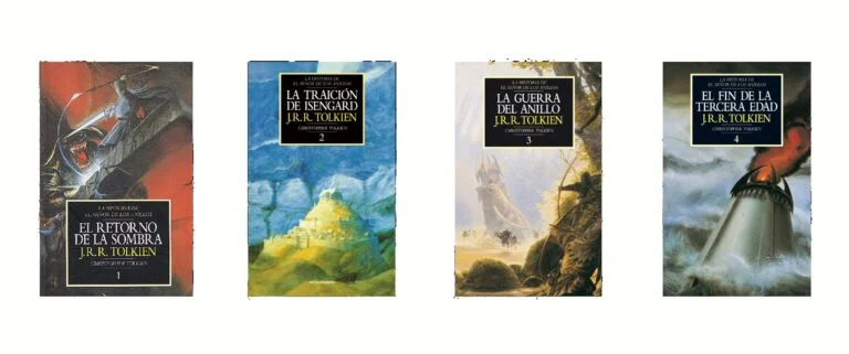 Los cuatro volúmenes de la colección 'Historia de El Señor de los Anillos'