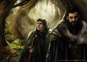 Bilbo y Thorin en el Bosque Negro, según Magali Villeneuve