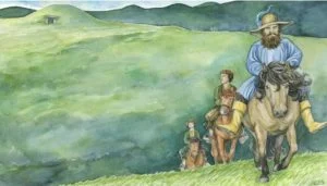 Tom Bombadil y los hobbits dejan las Quebradas de los Túmulos, según Anke Katrin Eißmann