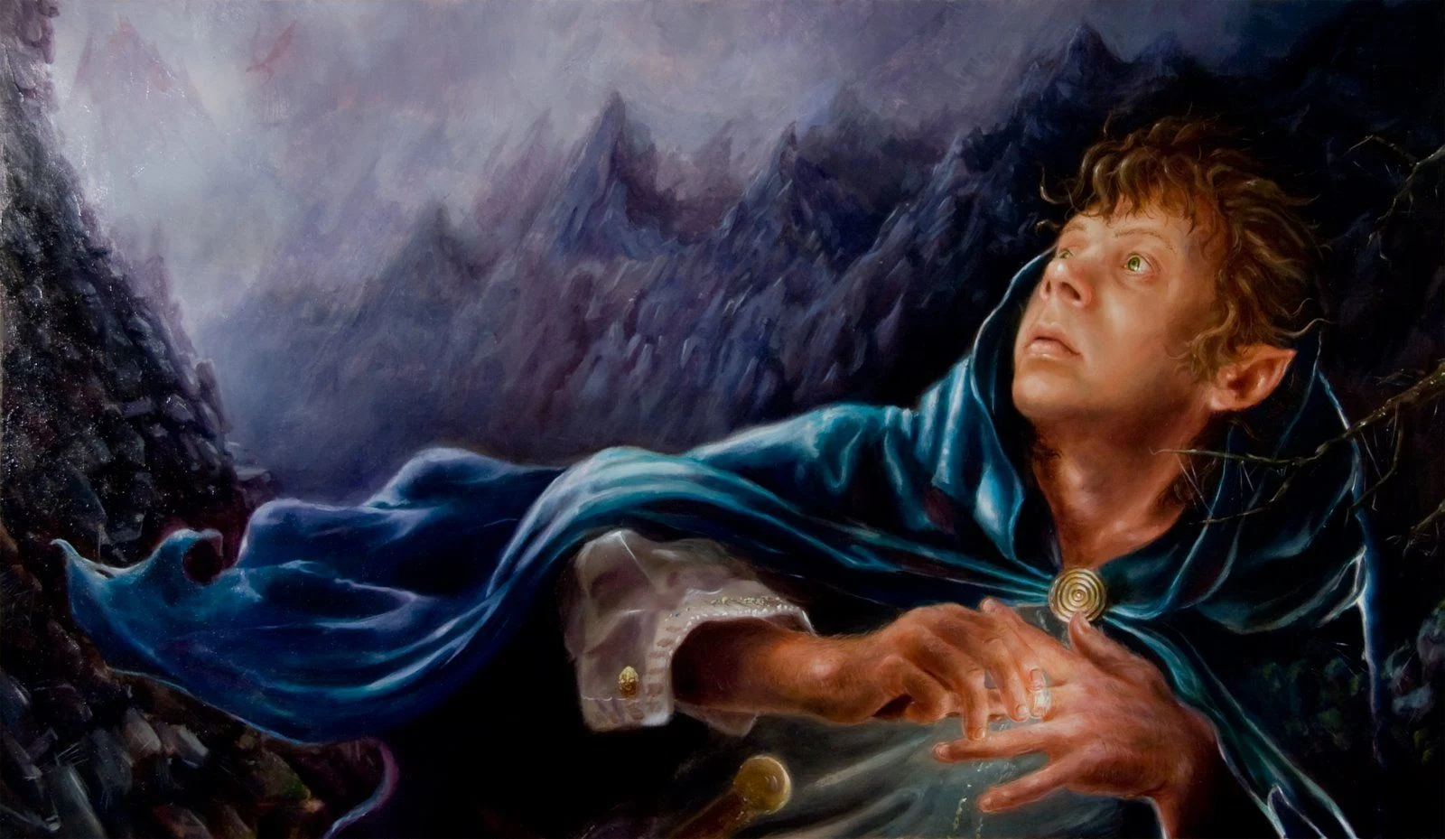 Bilbo se pone el Anillo, según el artista estadounidense Eric Braddock Bilbo se pone el Anillo, según el artista estadounidense Eric Braddock