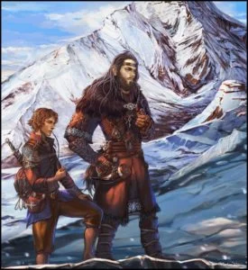 Bilbo y Thorin en la Montaña Solitaria, según Venlian