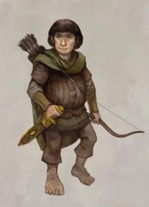 Arquero hobbit, según el artista británico Jon Hodgson Arquero hobbit, según Jon Hodgson