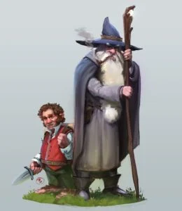 Bilbo y Gandalf, según el artista belga Jordy Lakiere Bilbo y Gandalf, según el artista belga Jordy Lakiere