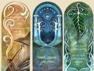 Marcapáginas de 'El Señor de los Anillos' de Nataša Ilinčić Marcapáginas de 'El Señor de los Anillos' de Nataša Ilinčić