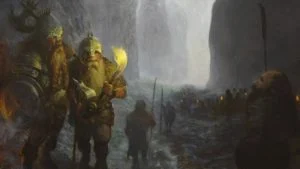 Enanos de las Colinas de Hierro, según el artista inglés Paul Raymond Gregory Enanos de las Colinas de Hierro, según el artista inglés Paul Raymond Gregory