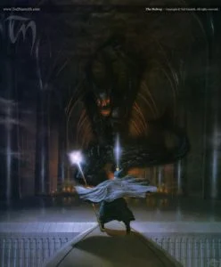 Gandalf y el Daño de Durin, según el artista canadiense Ted Nasmith
