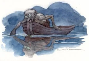 Gollum, según el artista estadounidense David T. Wenzel