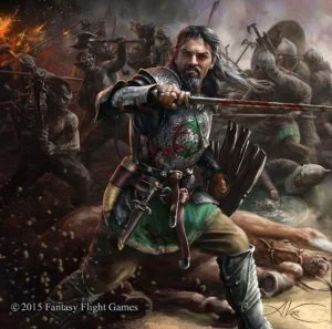 Déorwine en el Pelennor, según el artista polaco Aleksander Karcz