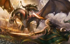 Éowyn y el Rey Brujo, según el artista estadounidense Eric Braddock