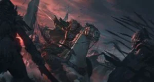 Carga de los Rohirrim en el Pelennor, según el artista noruego Even Mehl Amundsen