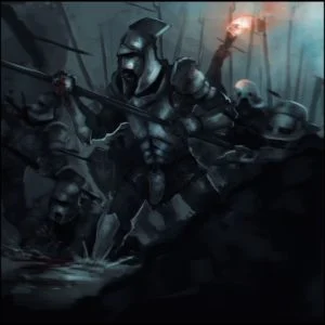 Uruk-hai en el Abismo de Helm, según un artista sueco conocido como JHKris