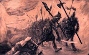 Orcos de Mordor, según el artista checo Jan Pospíšil