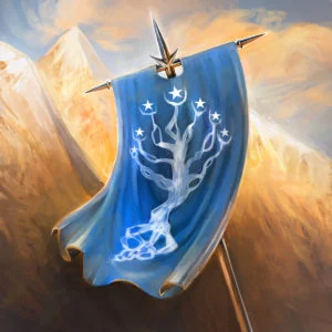 Estandarte de Gondor, según la artista estadounidense Margaret Hardy