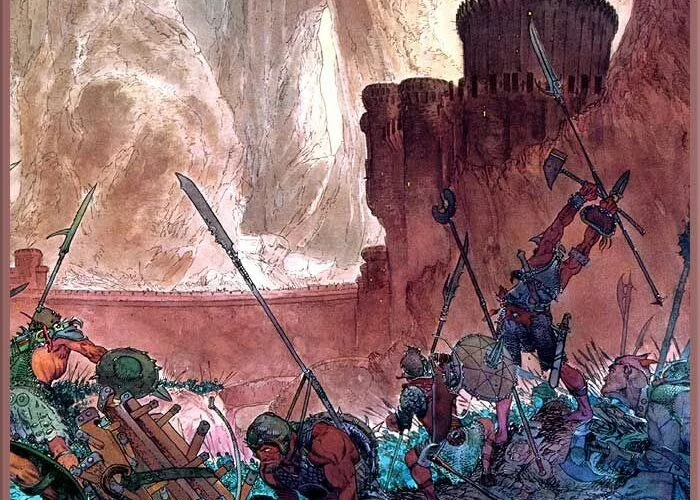 04-03-3019 Frodo, Sam y Gollum llegan a los montículos de lava (Colinas de Escoria). Finaliza la Batalla de Cuernavilla. Théoden, Gandalf, Aragorn, Legolas y Gimli parten hacia Isengard.