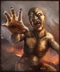 Gollum en el Monte del Destino, según la artista neerlandesa Suzanne Helmigh