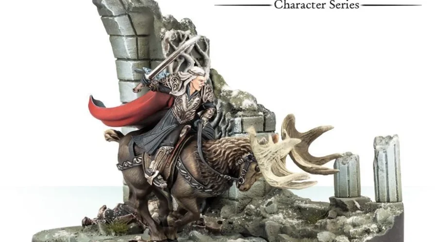 Miniatura de Thranduil en alce para el juego de batallas estratégicas de ‘El Hobbit’