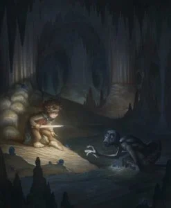 Bilbo y Gollum, según el artista estadounidense Justin Gerard