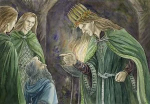Thorin ante Thranduil, según la artista alemana Anke Katrin Eißmann
