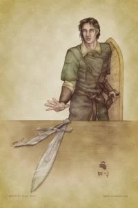 Aragorn en el Concilio de Elrond, según el artista finés Antti Autio
