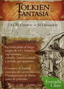 Mes de Tolkien y la Fantasía, unas jornadas gastronómicas inspiradas en la obra de Tolkien. Cartel de Recóndita Rick