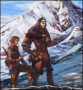 Bilbo y Thorin en la Montaña Solitaria, según una artista ucraniana conocida como Venlian