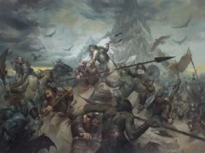 La última resistencia de Thorin, según el artista estadounidense Lucas Graciano