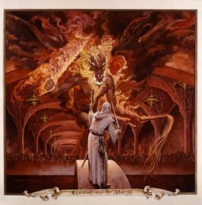 Gandalf y el Balrog, según el artista estadounidense Stephen Hickman