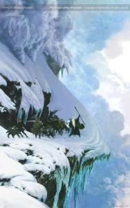 La Compañia del Anillo en el Caradhras, según el artista canadiense Ted Nasmith