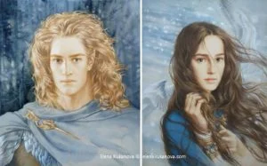 Aegnor y Andreth, según la artista rusa Elena Kukanova