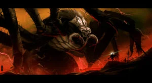 Ungoliant y Melkor, según un artista filipino conocido como Rubendevela