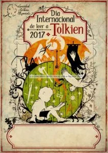 Cartel del Día internacional de leer a Tolkien 2017 de la Sociedad Tolkien Española